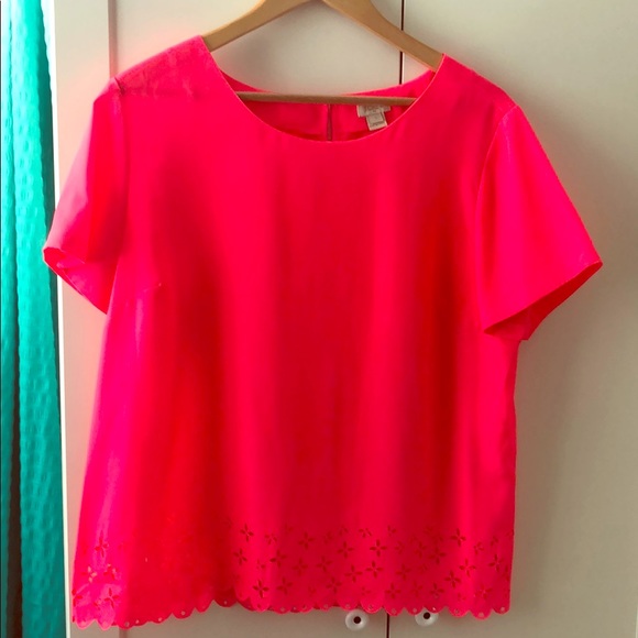 J. Crew Tops - J. Crew hot pink blouse
